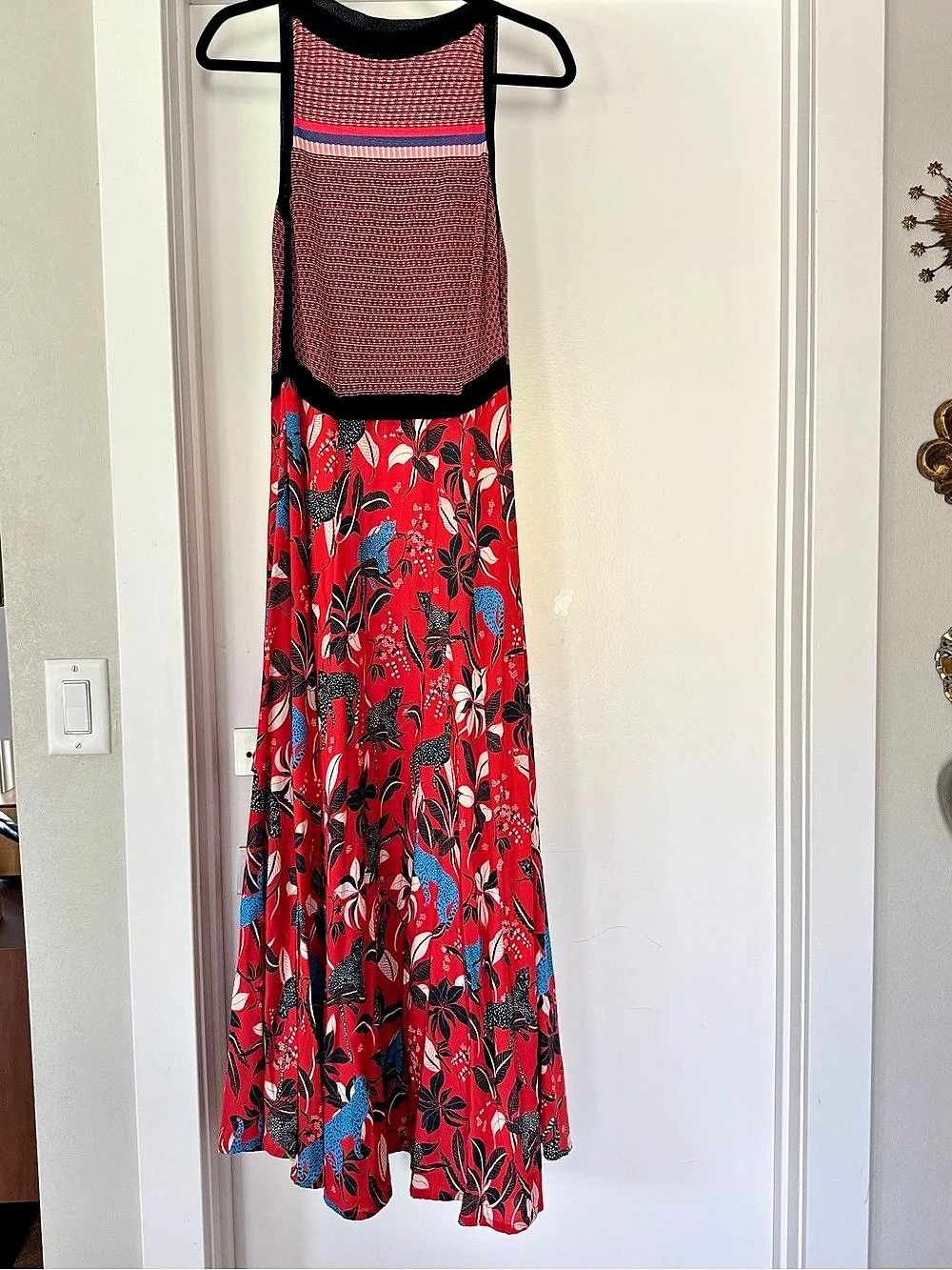 alcomartins Red Printed Maxi Dress M Like New